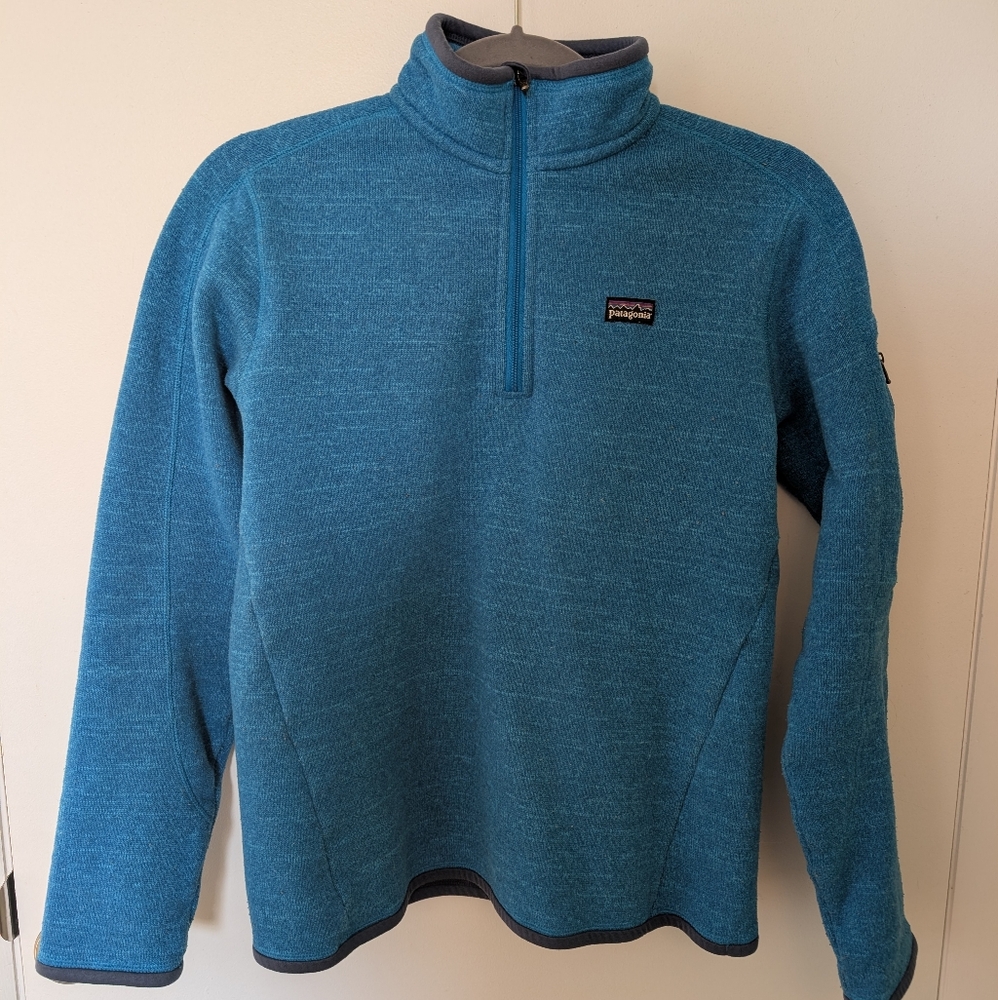 Blue Women's Patagonia Quarter Zip Better Sweater Fleece - Size M